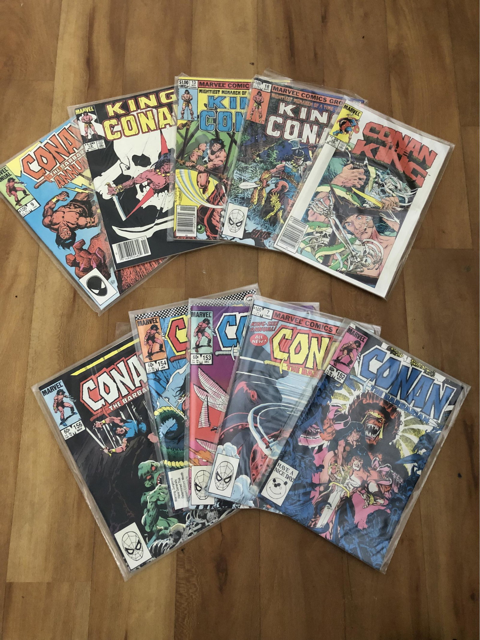 Vintage Conan The King Marvel Comic Collection 1980s In Plastic Covers (10) (1 of 5)