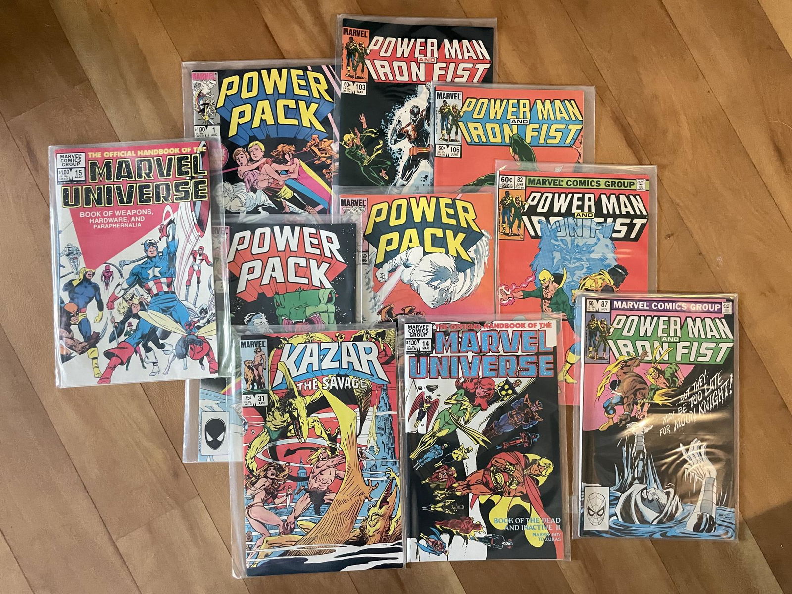 Power Man And Iron Fist, Power Pack, Marvel Universe And Kazar, MARVEL 1980s Comics (1 of 4)