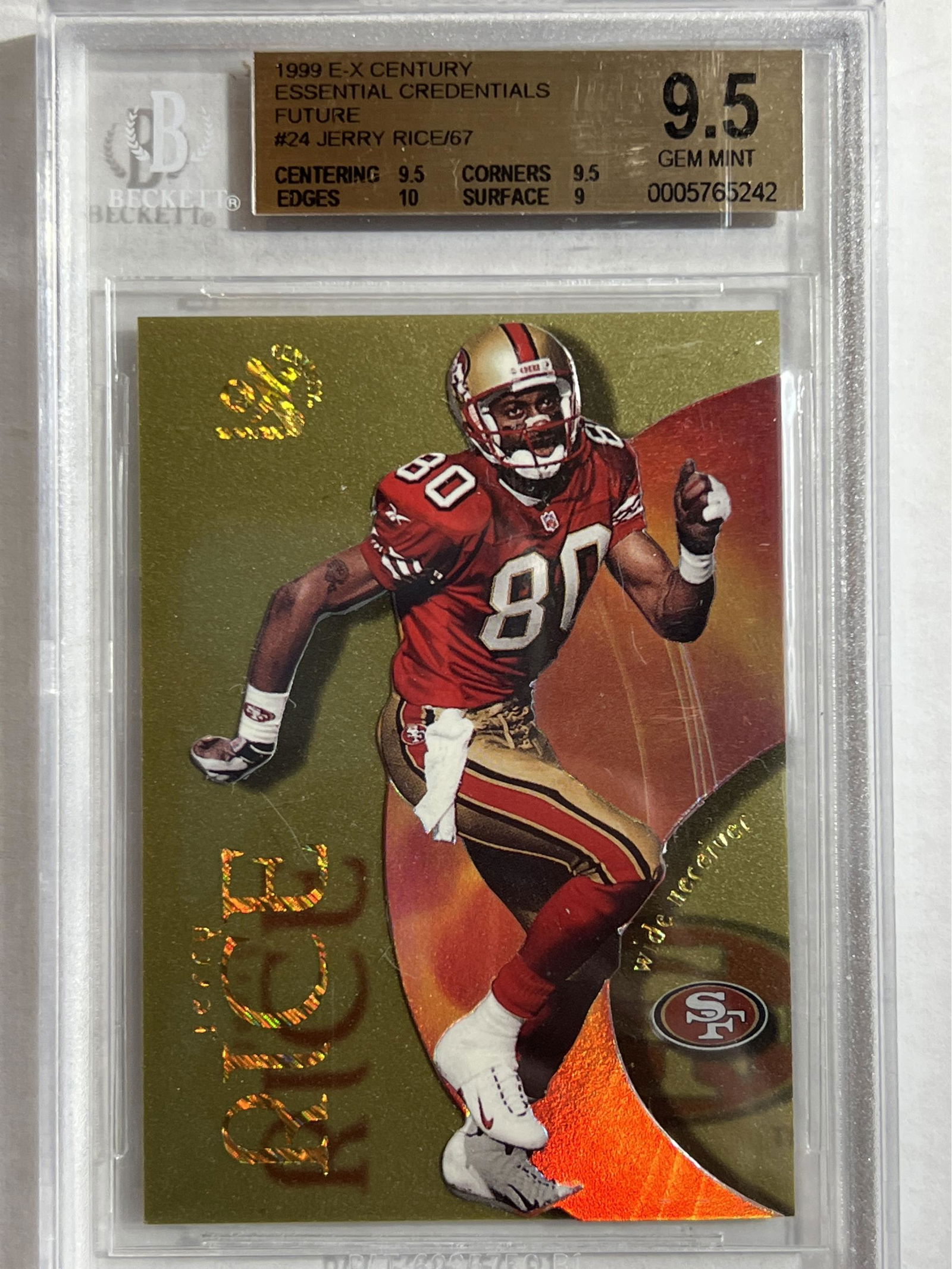 JERRY RICE, 48/67 RARE, GRADED, 9.5  Gem Mint (1 of 1)