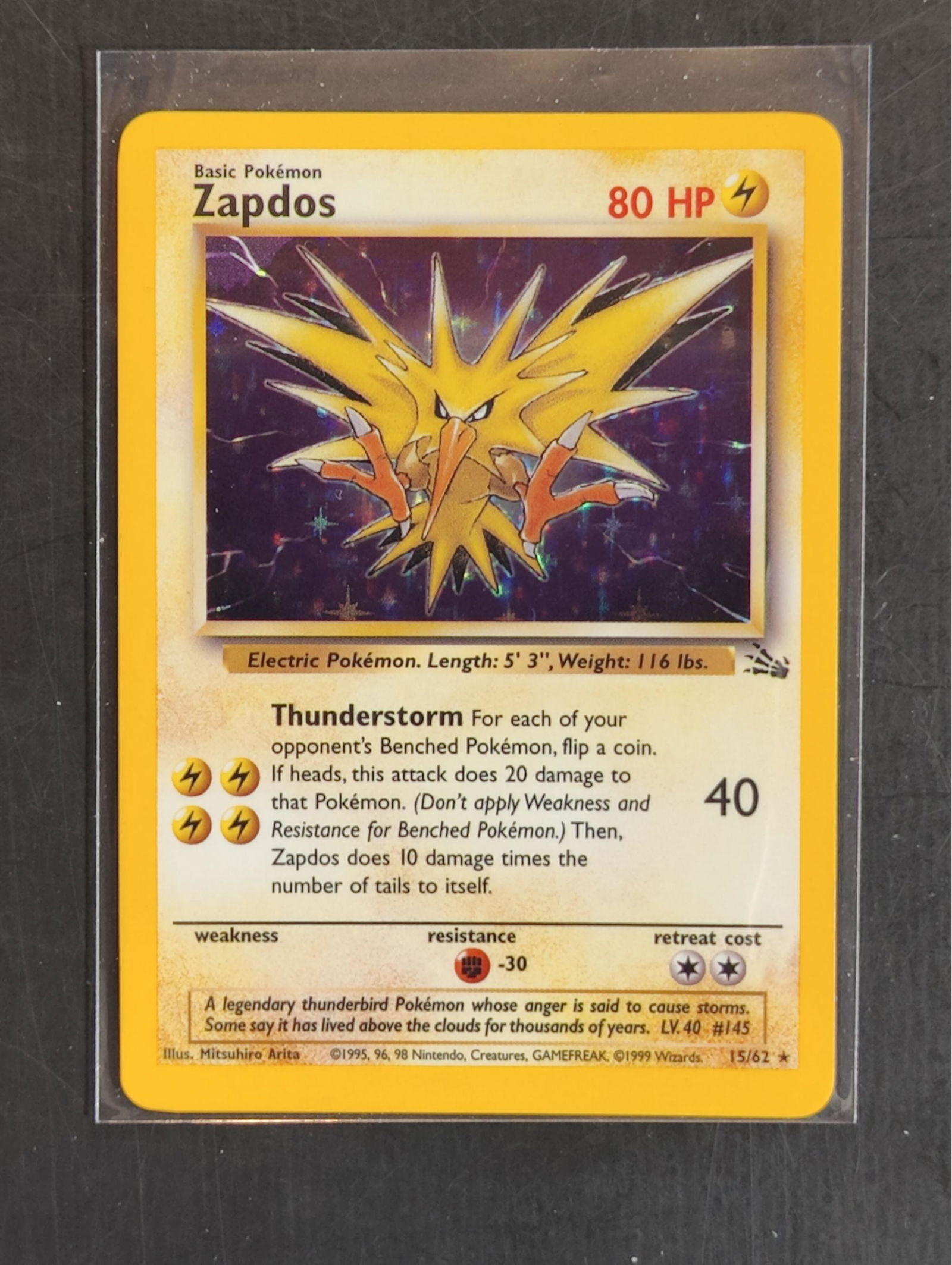 Zapdos Holo Pokemon Card From Jungle Set (1 of 1)