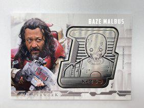 Star Wars: Droid Medallion Card With K-2S0 And Baze Malbus. (1 of 1)