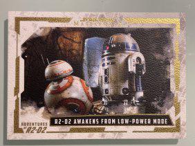 Star Wars: R2-D2 Awakens From Low-Power Mode.: 76/99 Silver Stamped. Adventures of R2-D2. The Force Awakens. Topps.