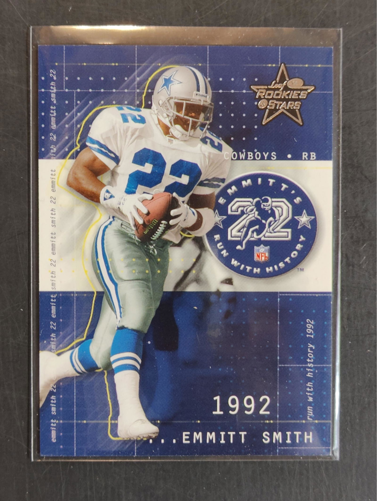 Emmit Smith Card By Leaf In Rookies And Stars Set Card Number 0298/1713 (1 of 1)