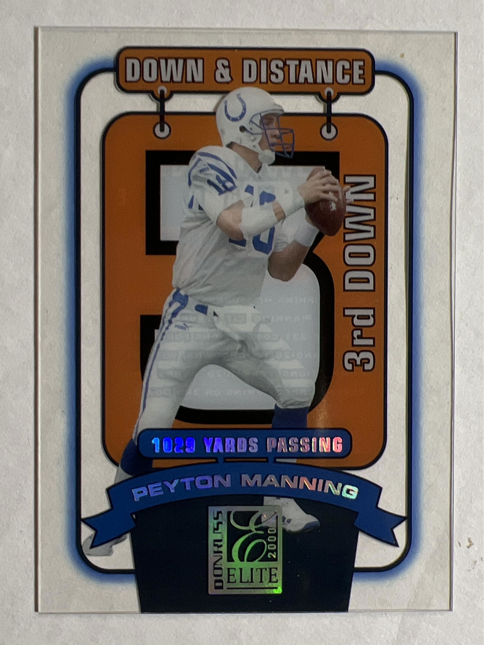 Peyton Manning 0731/1029, Numbered Rare Card, Donruss, Clear Card (1 of 1)