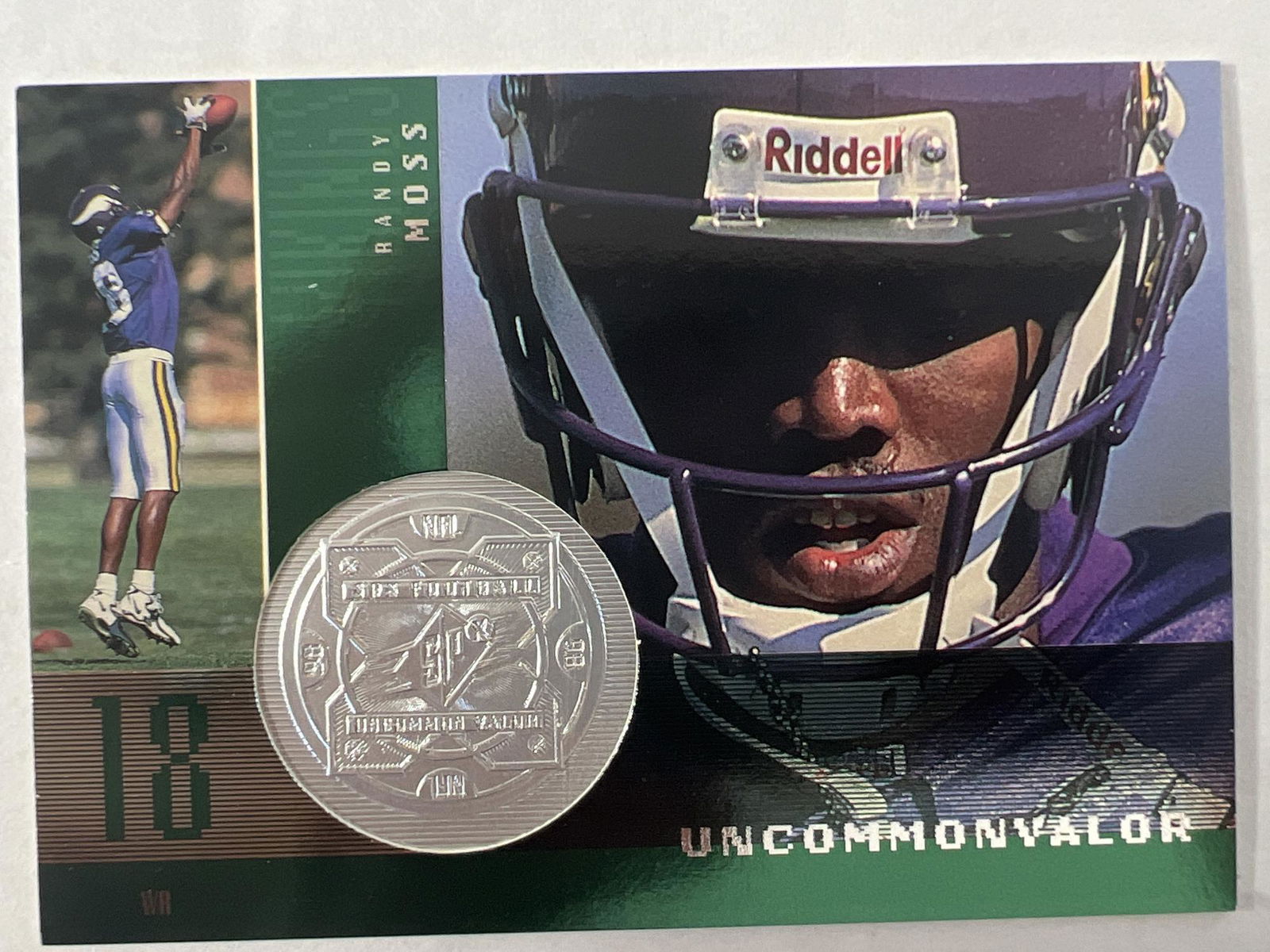 Randy Moss Numbered 0343/1620, Medallion Card, Upper Deck (1 of 1)