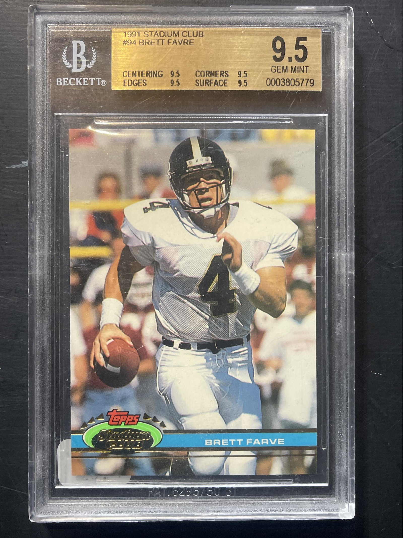 Rookie Brett Farve 1991 Gem Mint Condition Sports Card: Rookie Brett Farve 1991 Gem Mint Condition Sports Card