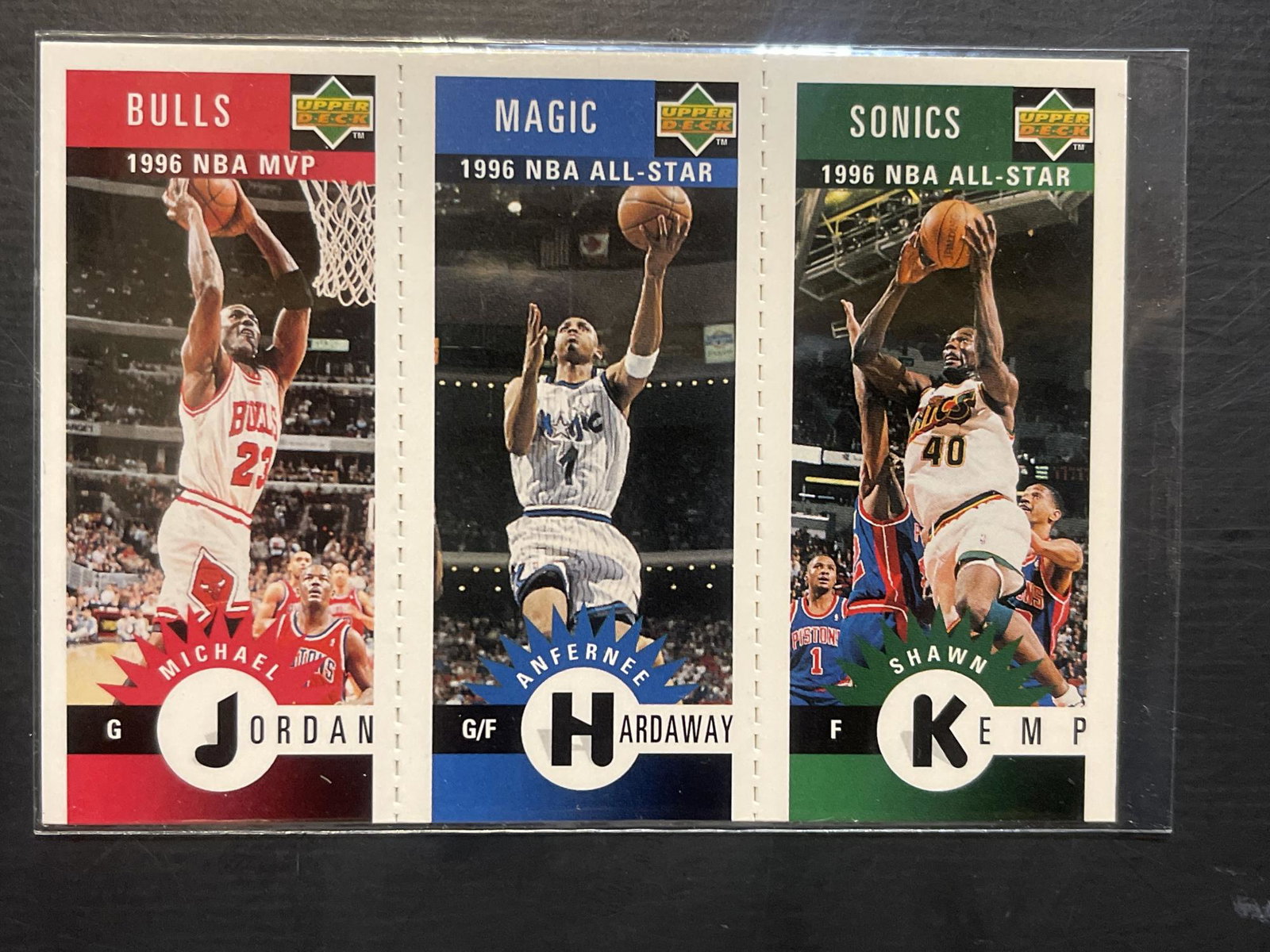 Shawn Kemp, Penny Hardaway, Michael Jordan 1996 Sports Trading Card: Shawn Kemp, Penny Hardaway, Michael Jordan 1996 Sports Trading Card