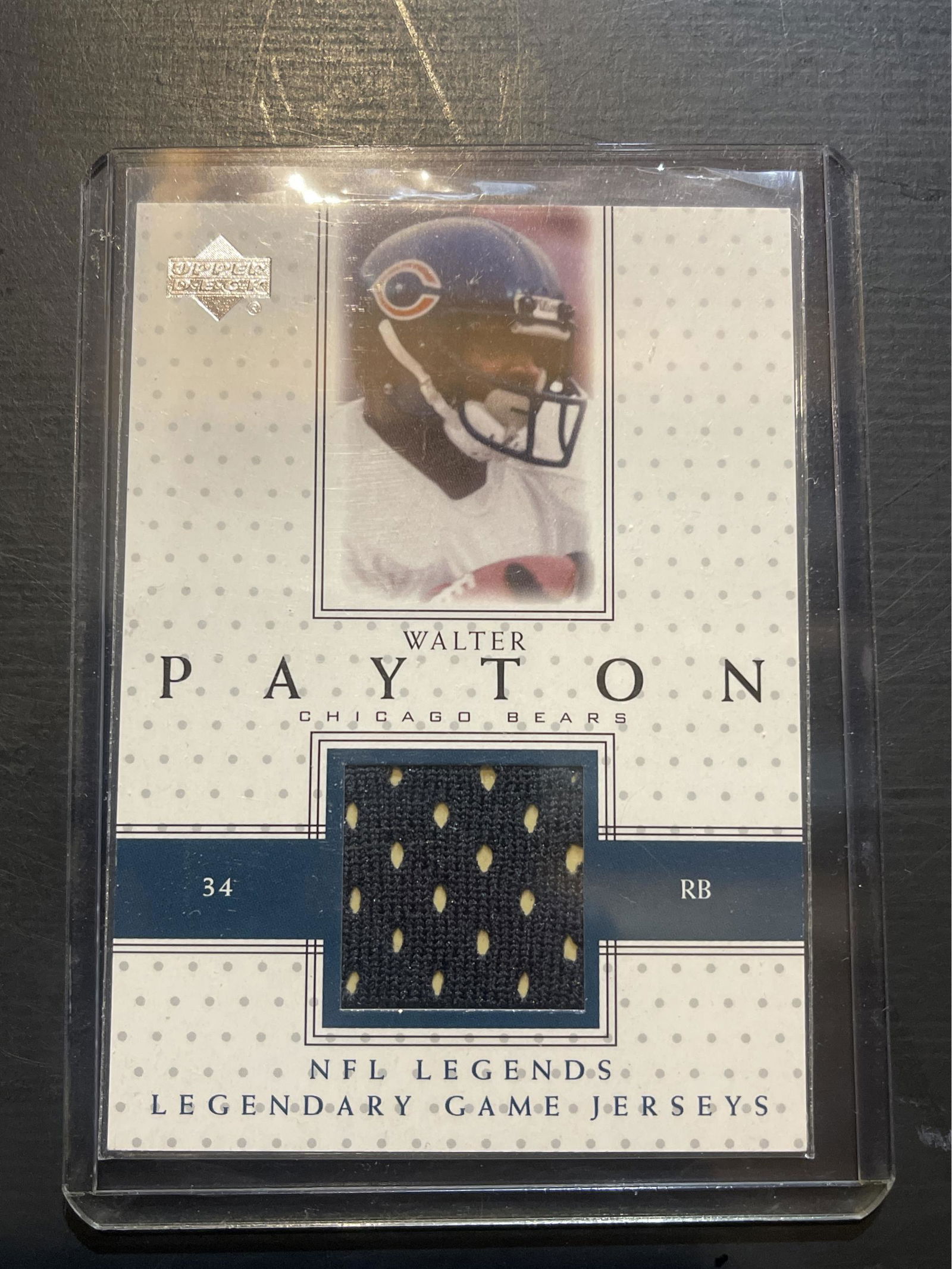 Walter Payton Game Worn Jersey Relic Sports Trading Card (1 of 1)
