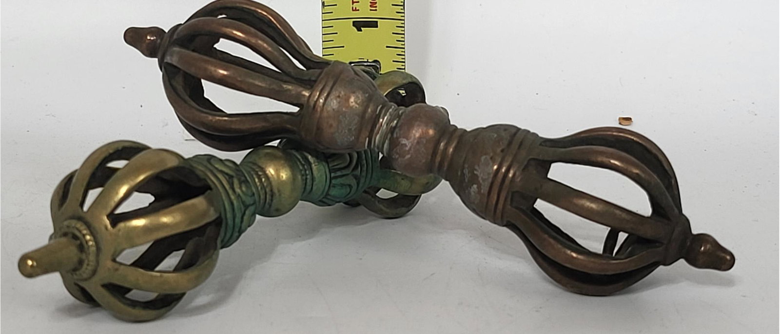 2 Brass Tibetan Buddhist Vajras (1 of 1)