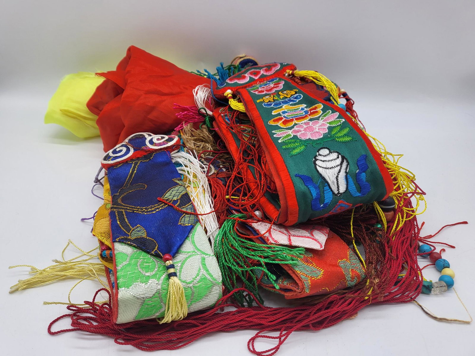 Mala Bag Full Of Ribbons/banners For Chod Drums: Mala Bag Full Of Ribbons/banners For Chod Drums