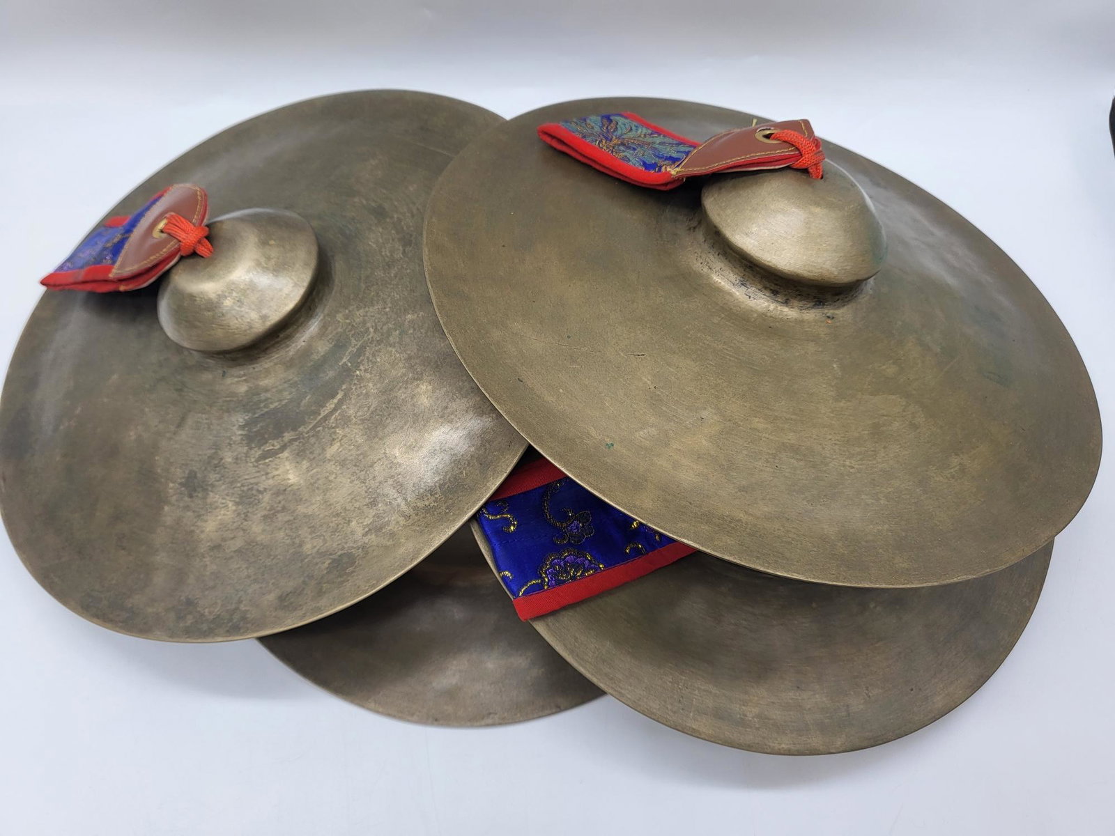 Set Of 4 Tibetan  Ritual Cymbals, 11 Diameter (1 of 3)
