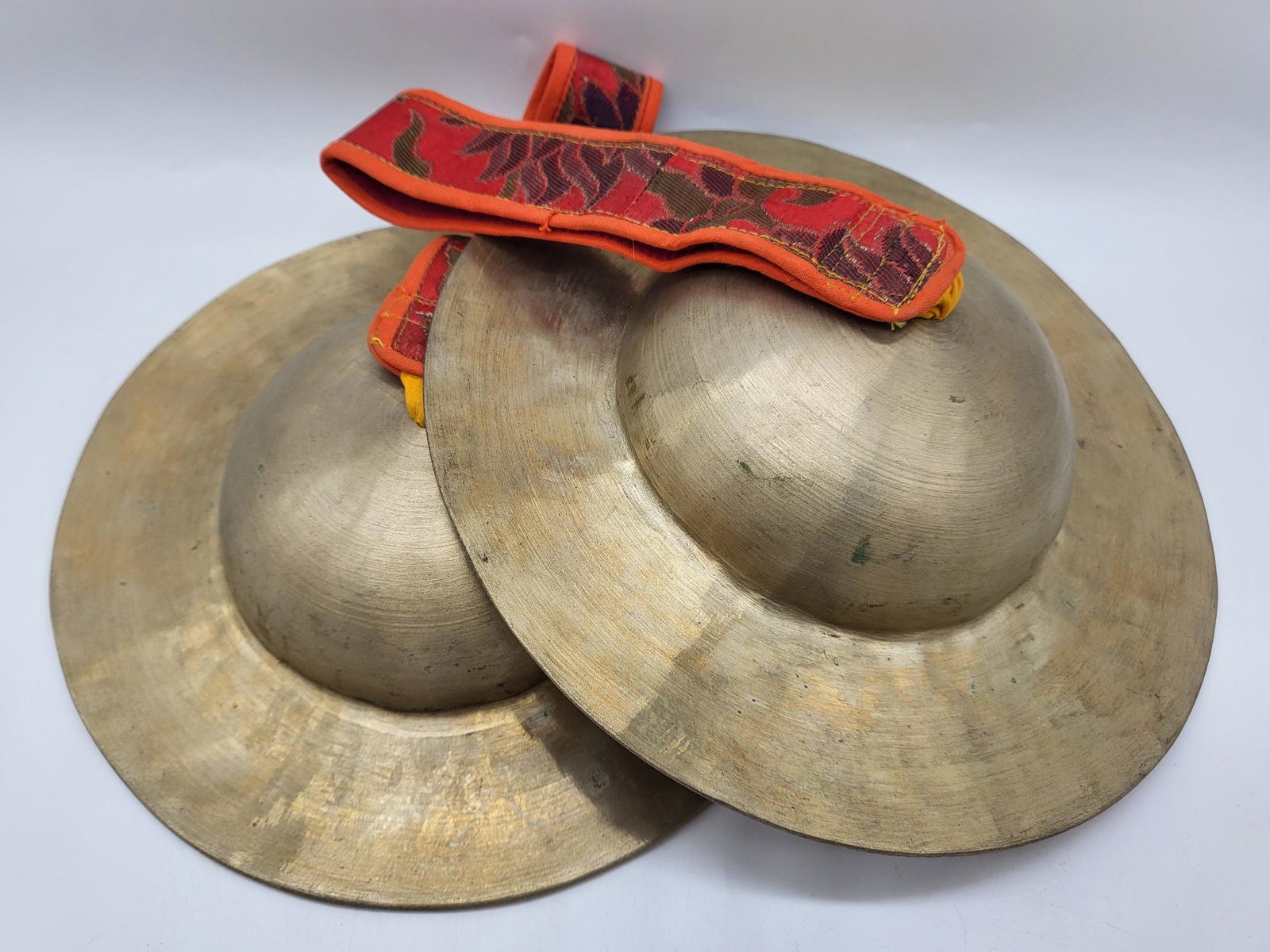 Set Of Tibetan Ritual Cymbals, 9 Diameter: Set Of Tibetan Ritual Cymbals, 9 Diameter