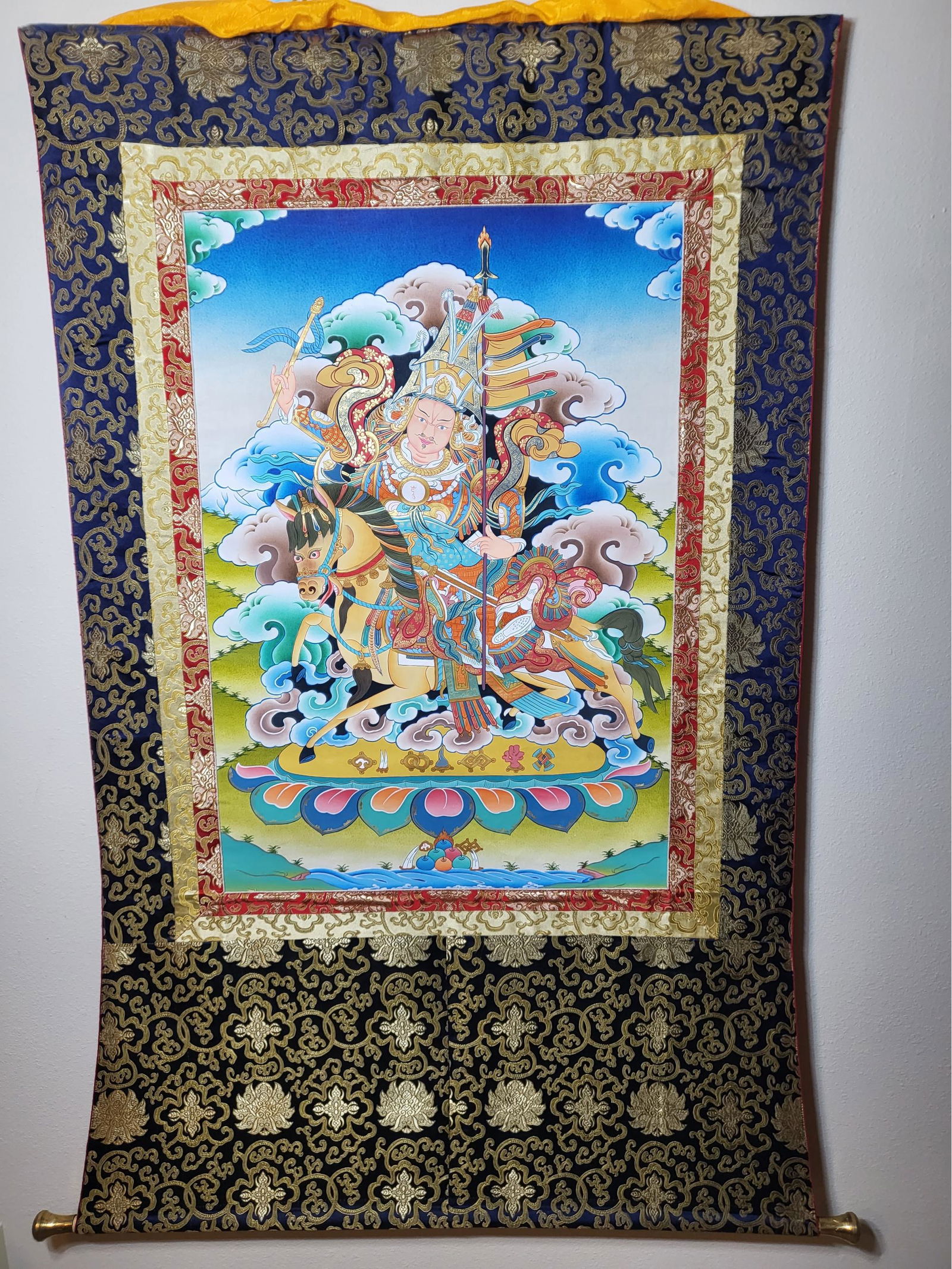 King Gesar Thangka, 57 X 34 (1 of 3)
