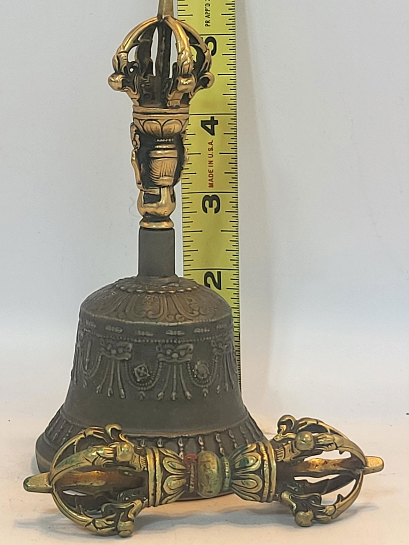 Tibetan Brass Bell And Dorje Used For Meditation To Clear The Mind And Create Focus (1 of 1)