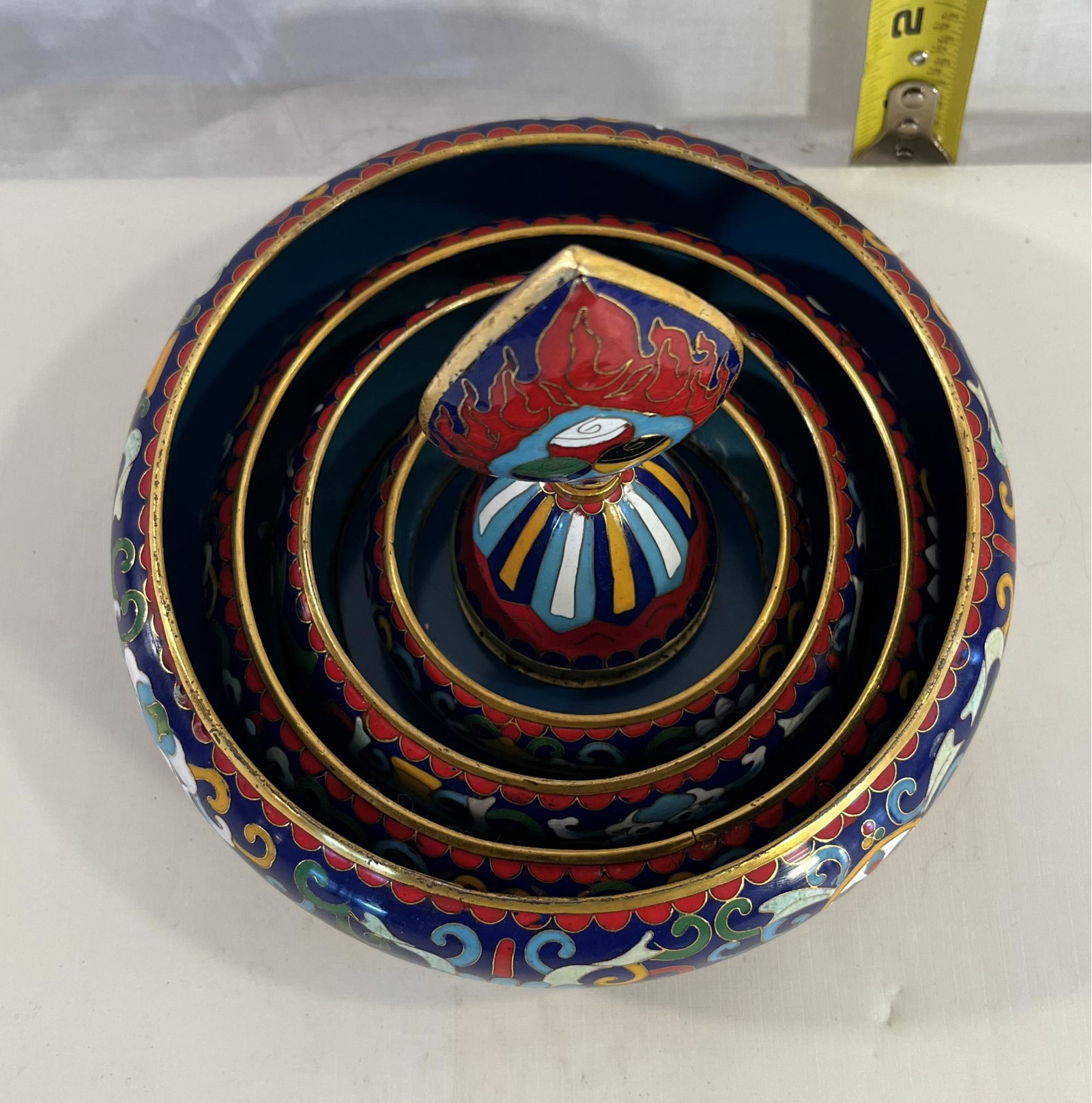 Small Buddhist Cloisonne Mandala Set (Approximately 5 Inches): Small Buddhist Cloisonne Mandala Set (Approximately 5 Inches)