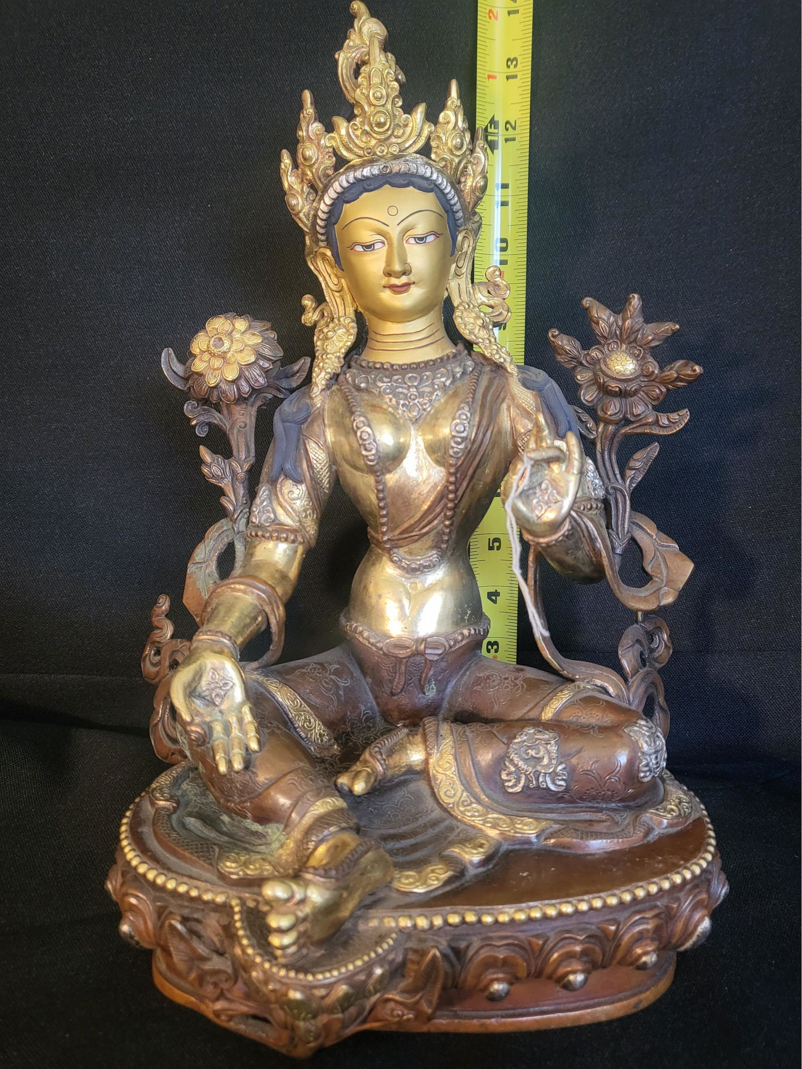 Tall Goddess Tara Statue, 13 inches (1 of 3)