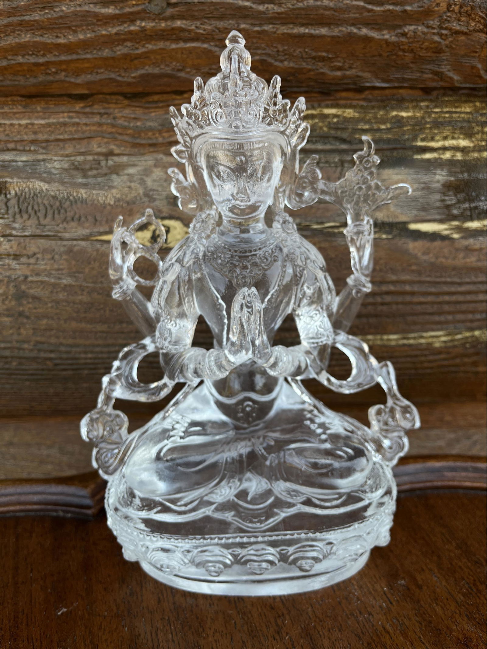 Crystal Chenrezig Statue 8 inches (1 of 4)