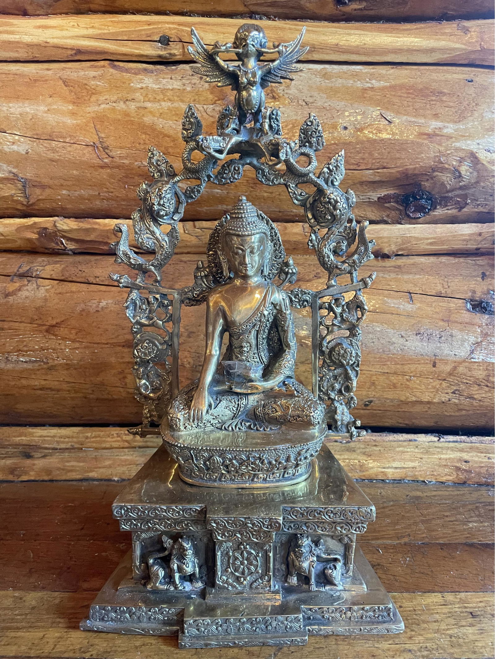 16 - Tibet Bronze Shakyamuni Buddha Statue  8 X 16 (1 of 10)