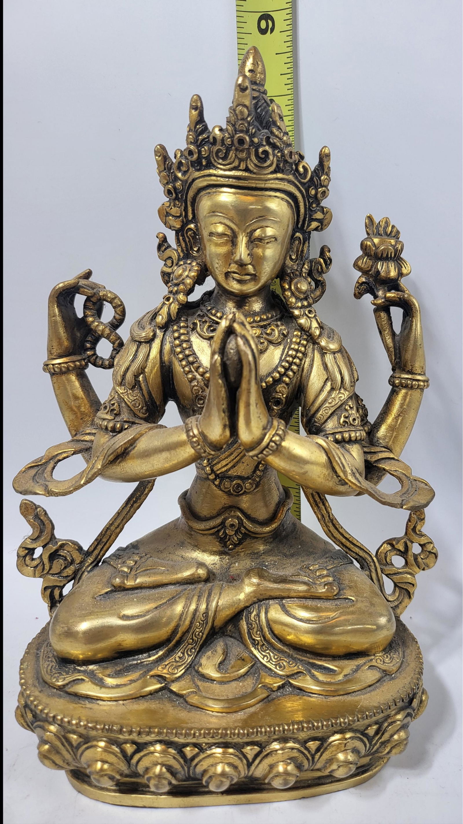 Four-armed Chenrezig Tibetan Buddhist Statue (1 of 2)