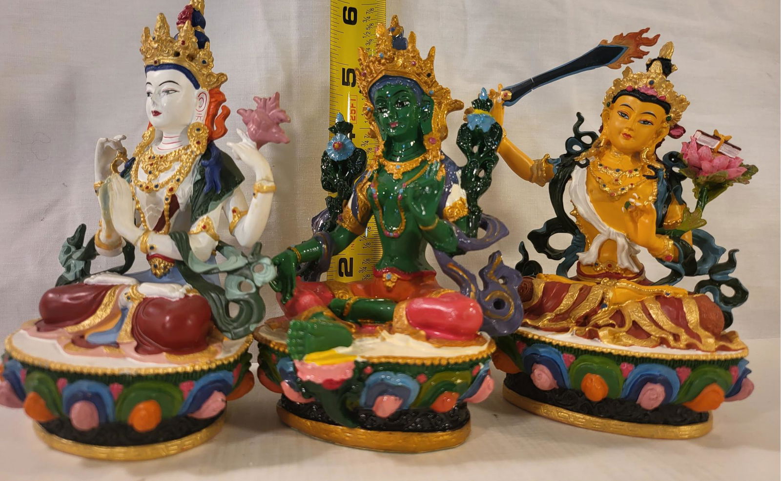 Chenrezig, Goddess Tara And Manjushri Statues (1 of 1)