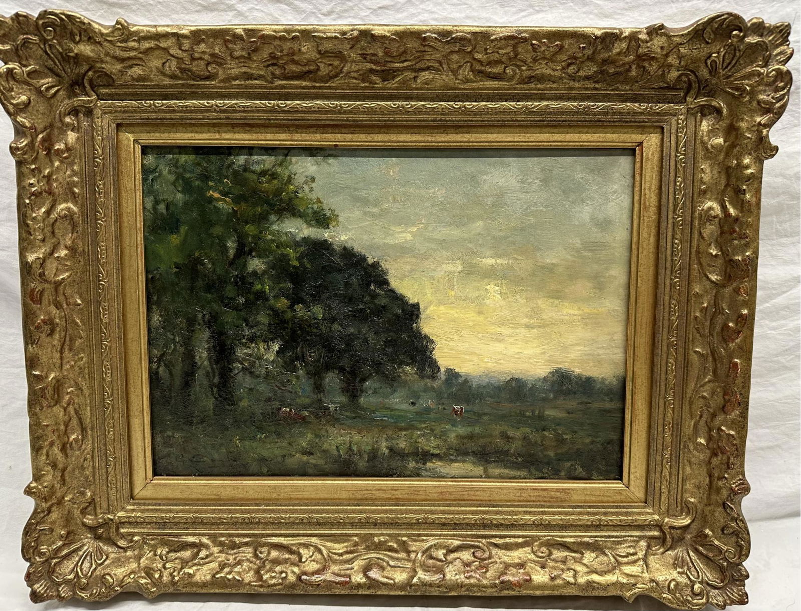 Gold-framed Landscape Oil Painting By Arthur Stewart (1 of 4)