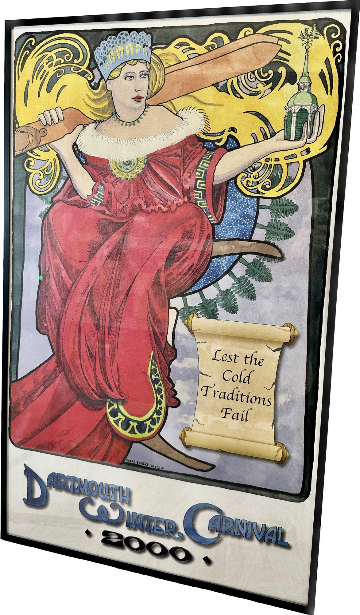 Dartmouth Winter Carnival 2000 Lest The Cold Traditions Fail, Framed Poster, 22x36: Dartmouth Winter Carnival 2000 Lest The Cold Traditions Fail, Framed Poster, 22x36