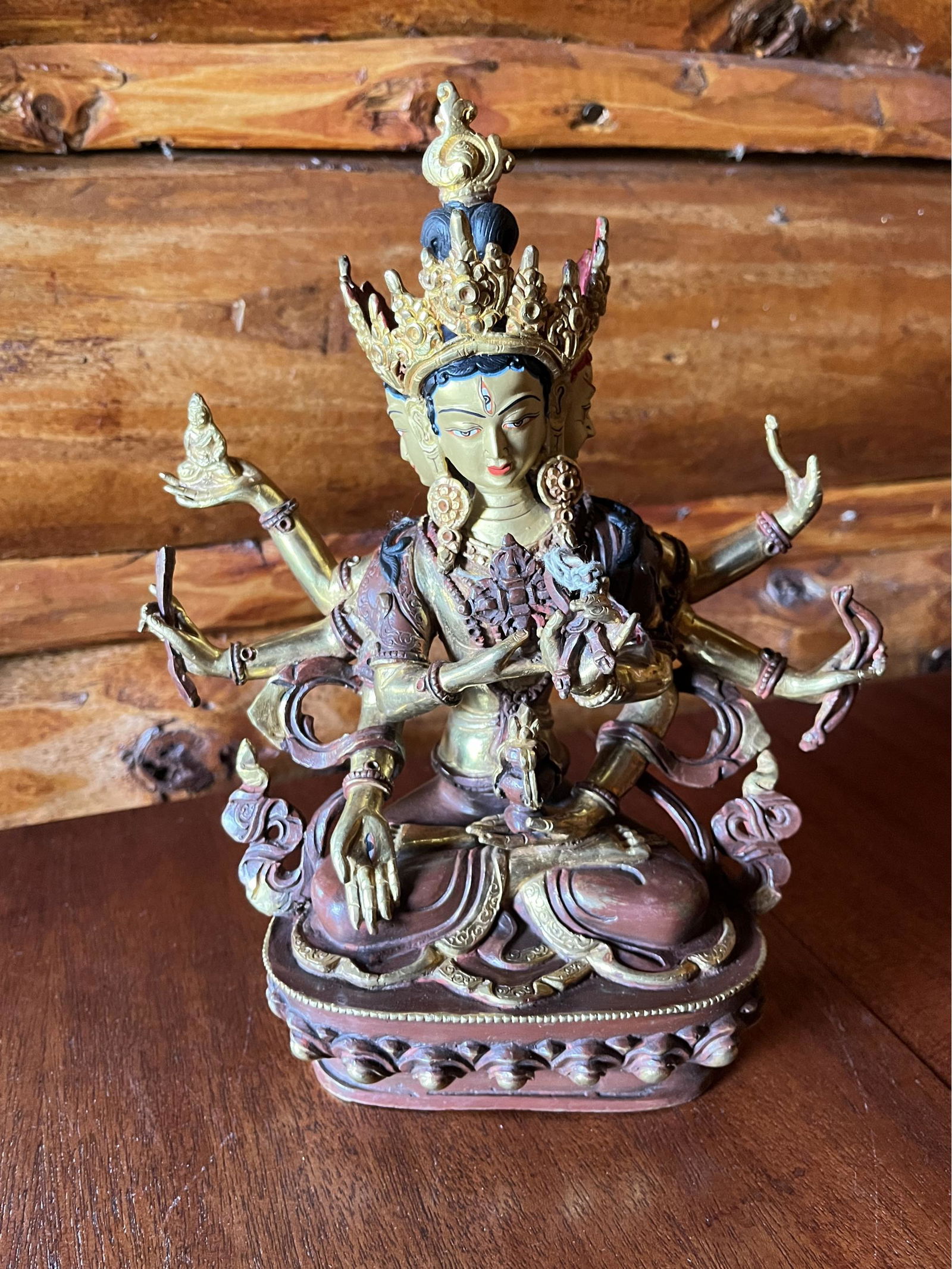 Usnisavijaya â€“ Female Bodhisattva of Longevity Statue - 10 inches Height (1 of 4)