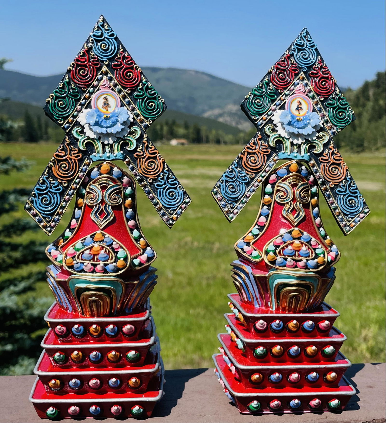Vajrakilaya Torma (2)- 9in Tall, 3in Wide (1 of 5)