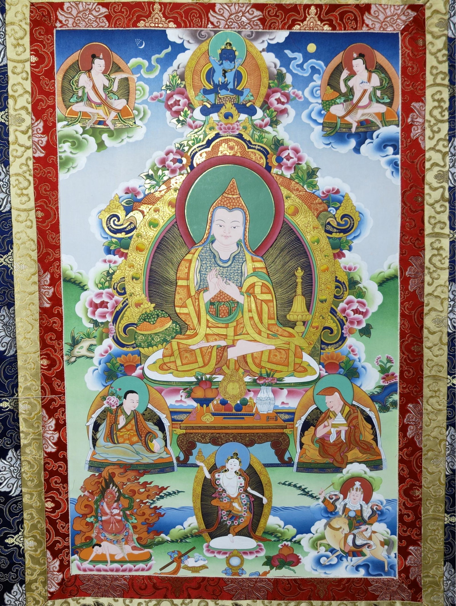 Atisha Thangka, 57 X 30: Atisha Thangka, 57 X 30