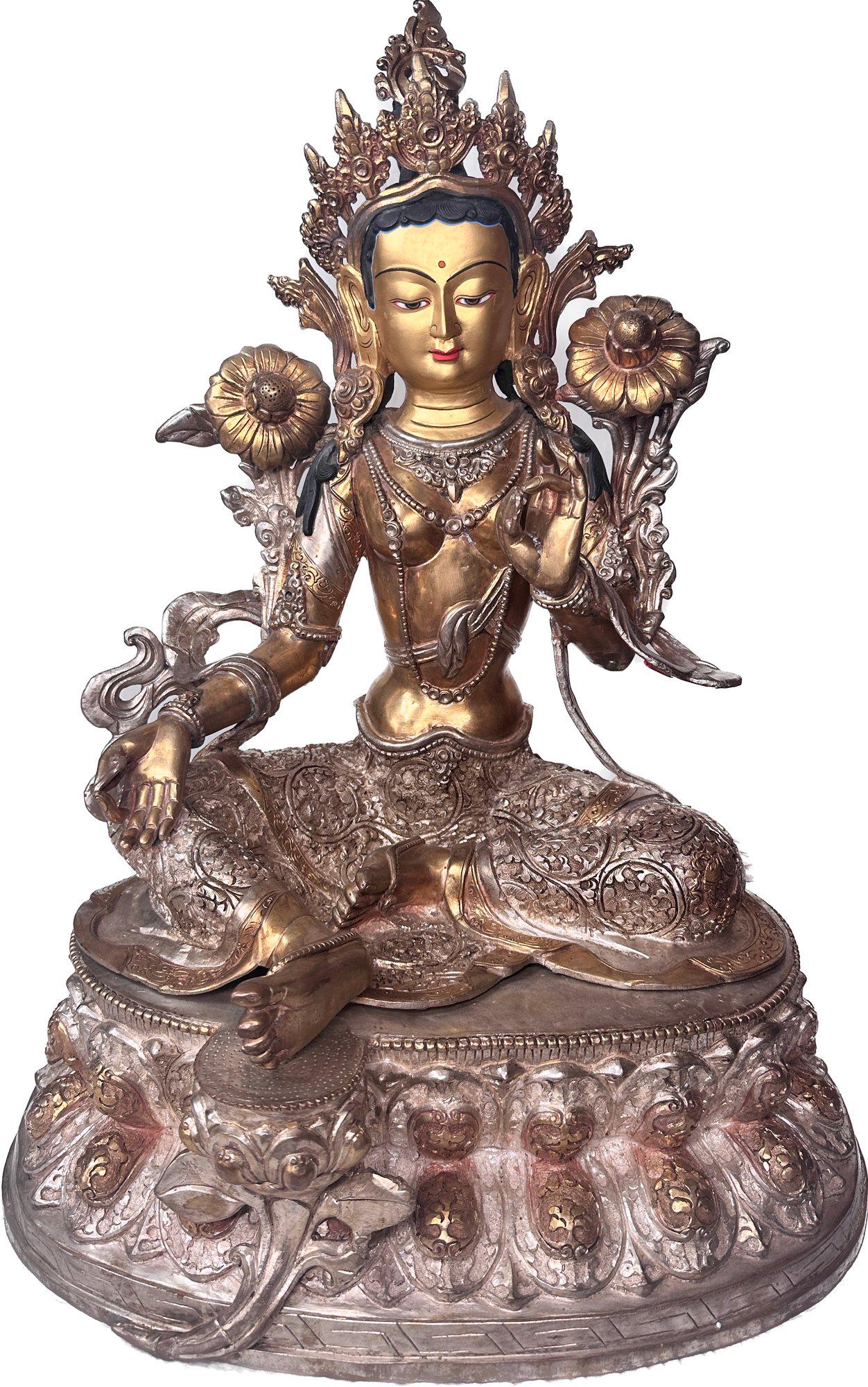 19 HIGH - Buddhist Brass Tara Statue (1 of 6)