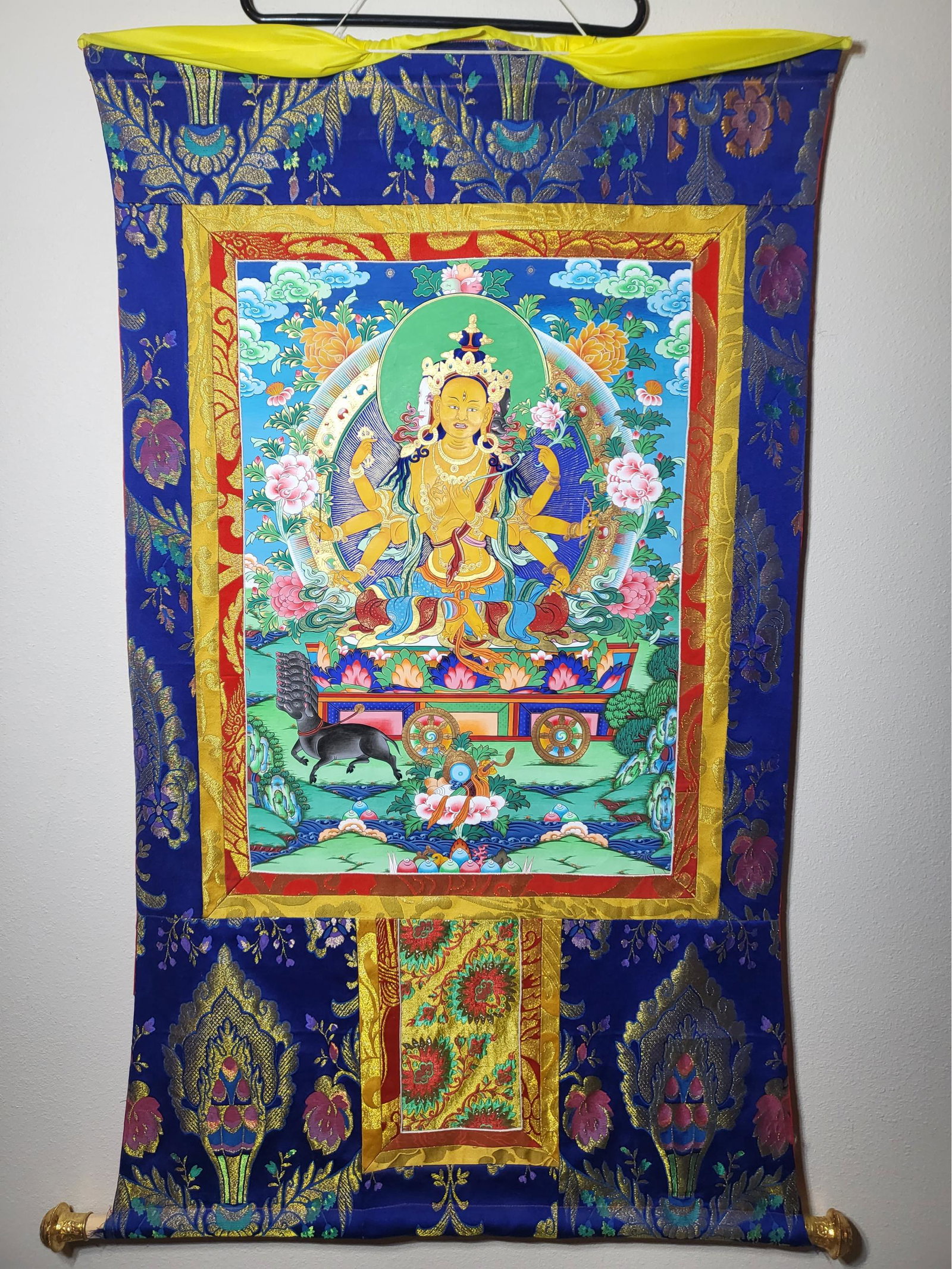Parnashavari Thangka, 54x30: Parnashavari Thangka, 54x30