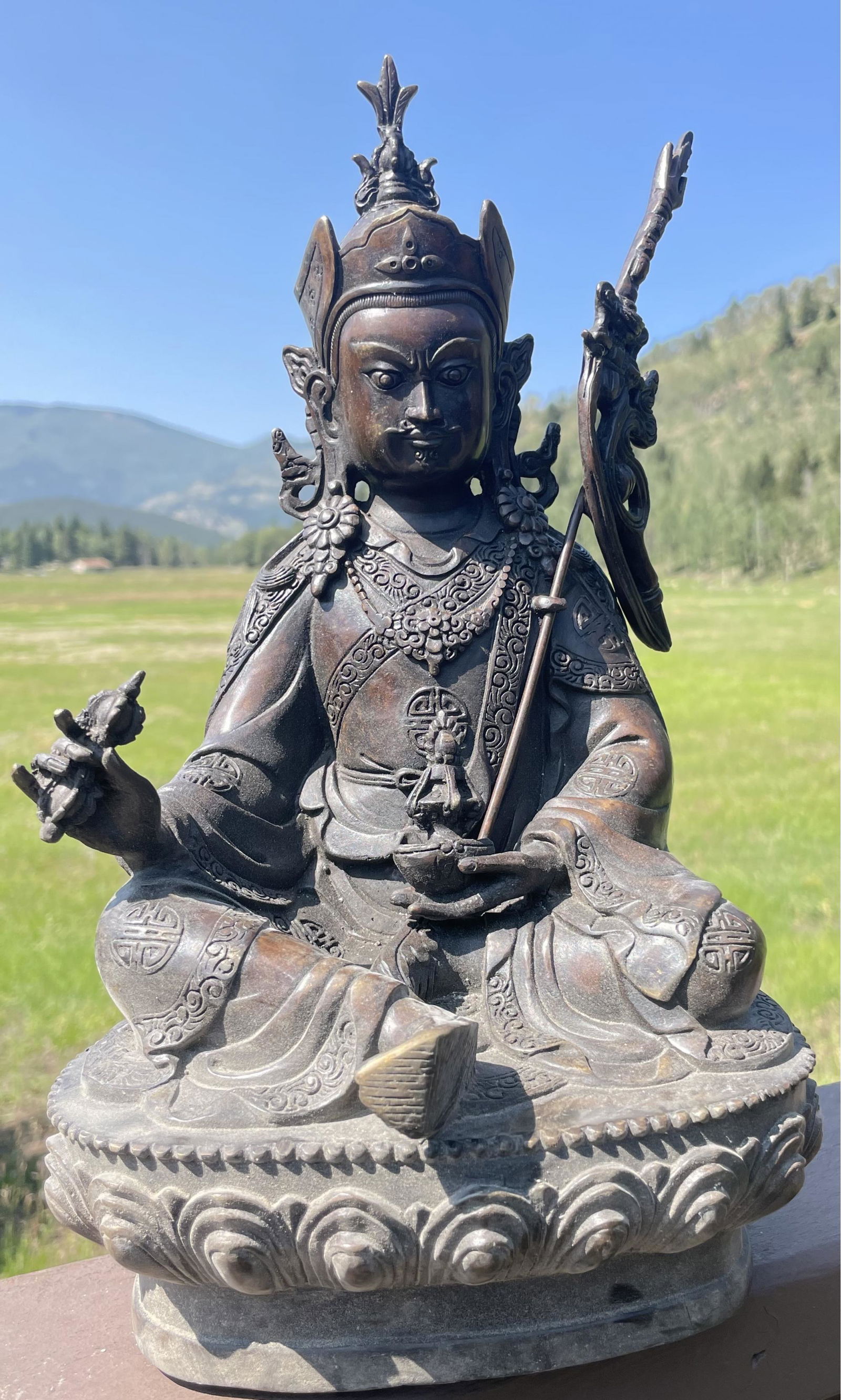 Guru Padmasambhava Statue Hand-made Nepalese Statue - 12H (1 of 5)