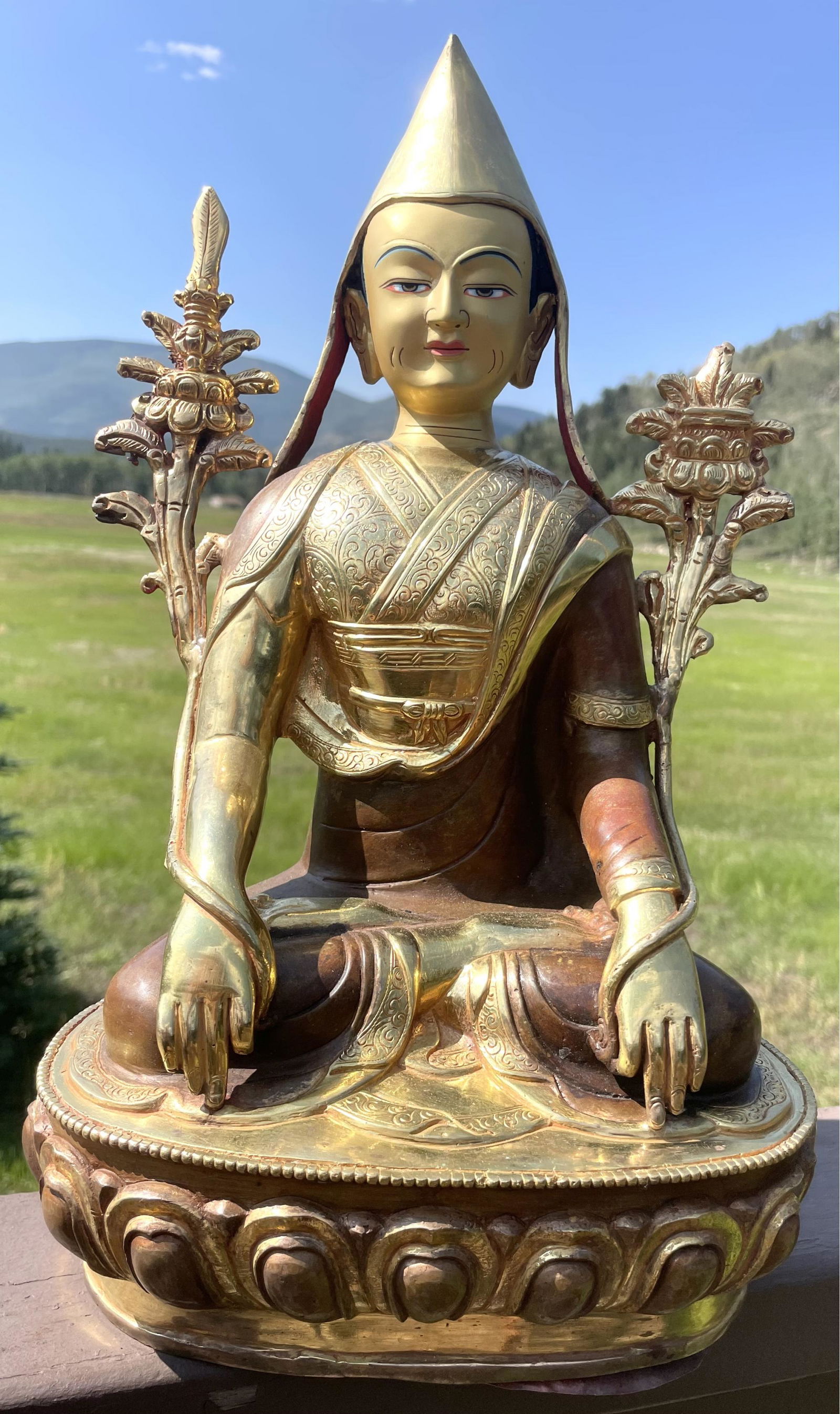 Tibetan Longchenpa Buddhist Statue - 14in Tall (1 of 5)