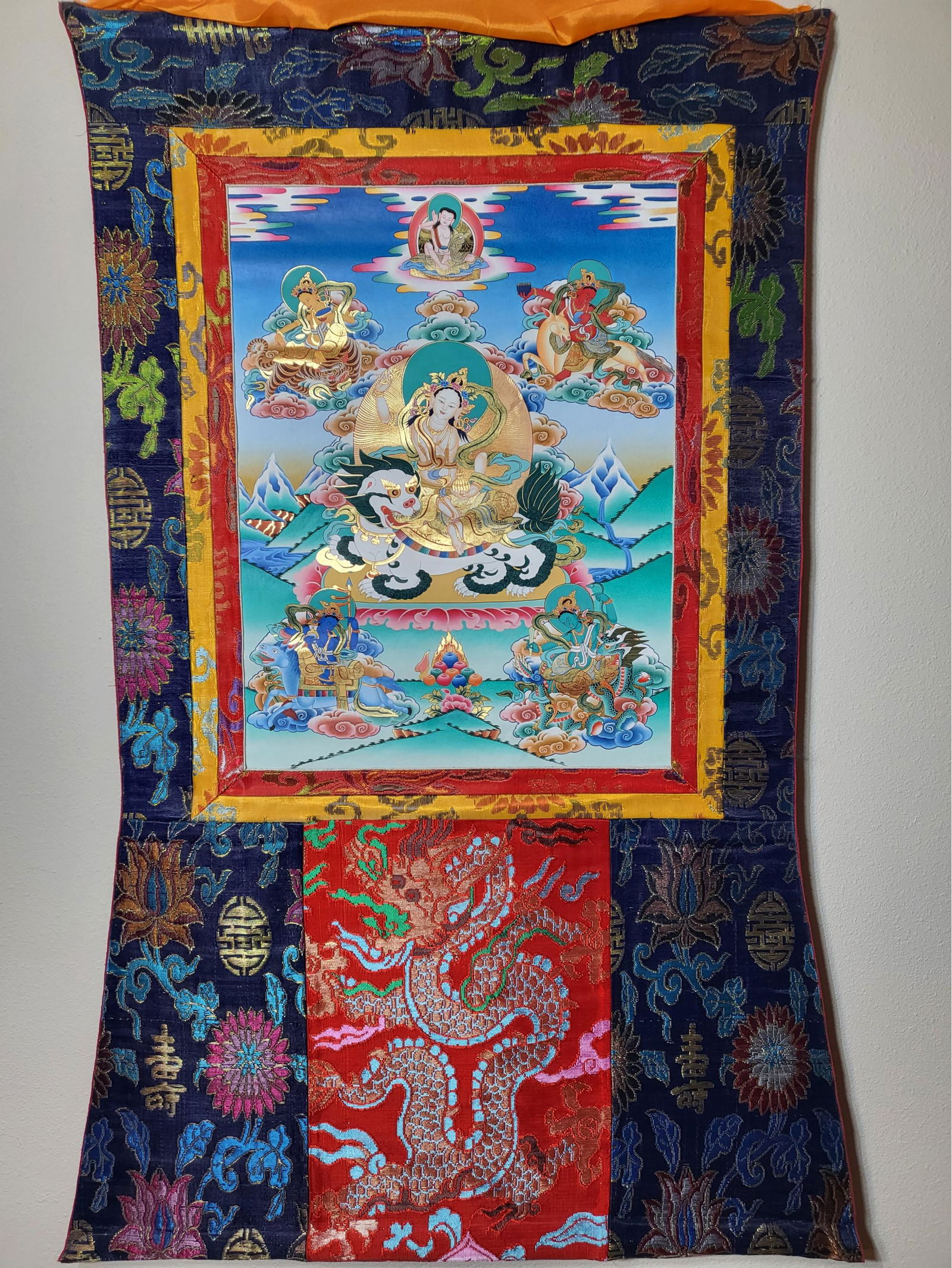 Tashi Tseringma Thangka, 45 X 25 (1 of 4)