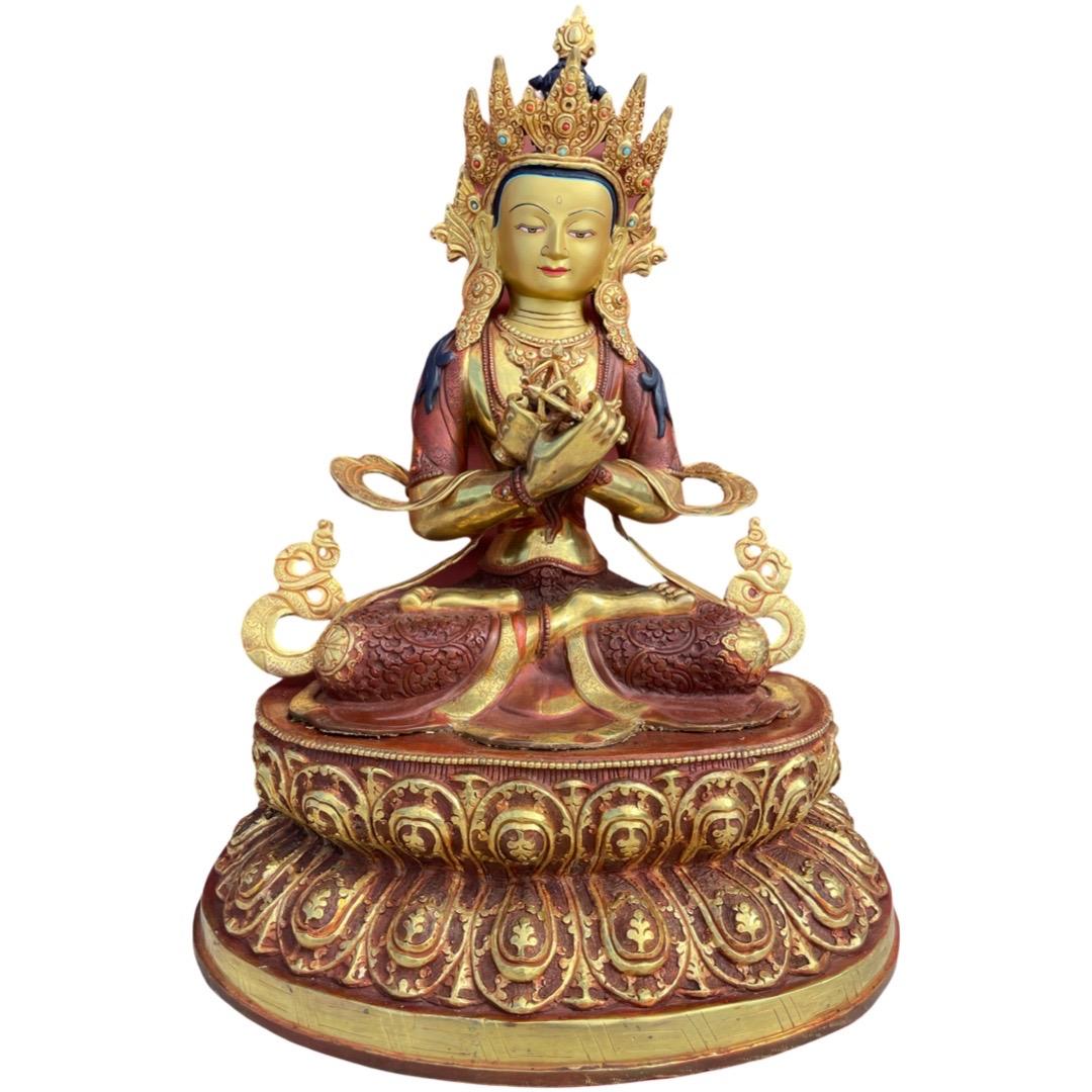 Tibetan Vajradhara Buddhist Statue - 15" H: 15x21