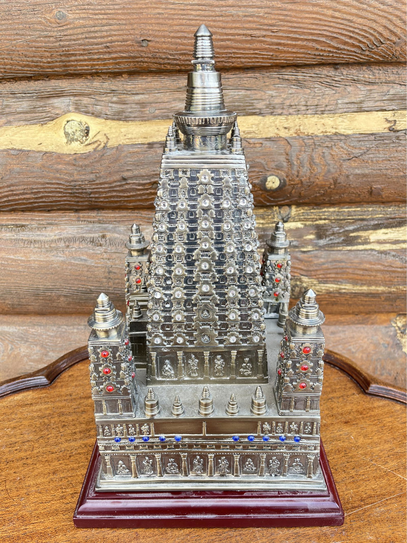 Bejeweled Buddhist Stupa, 14.5in (1 of 4)