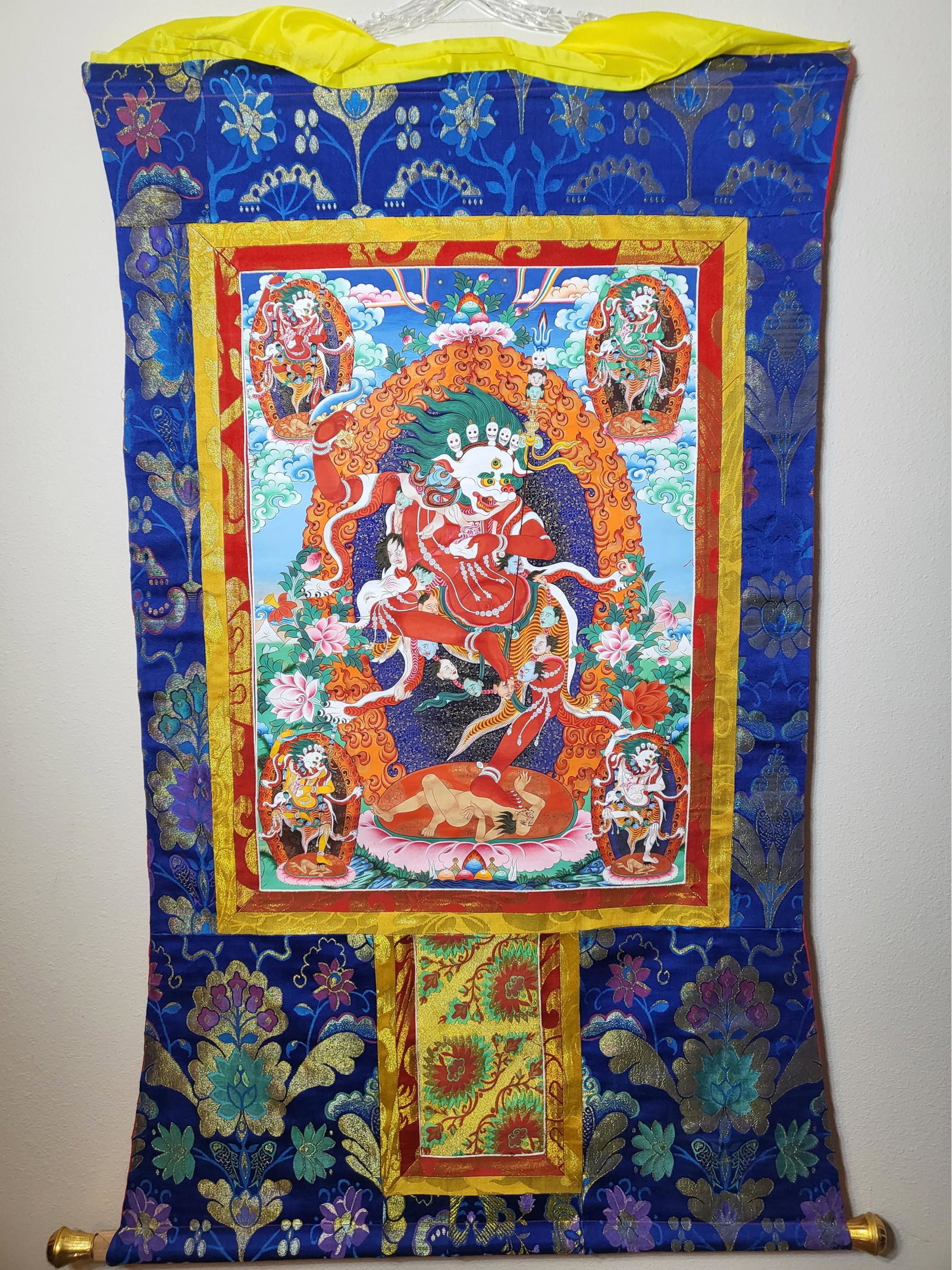 Simhamukha Thangka, 53 X 30: Simhamukha Thangka, 53 X 30