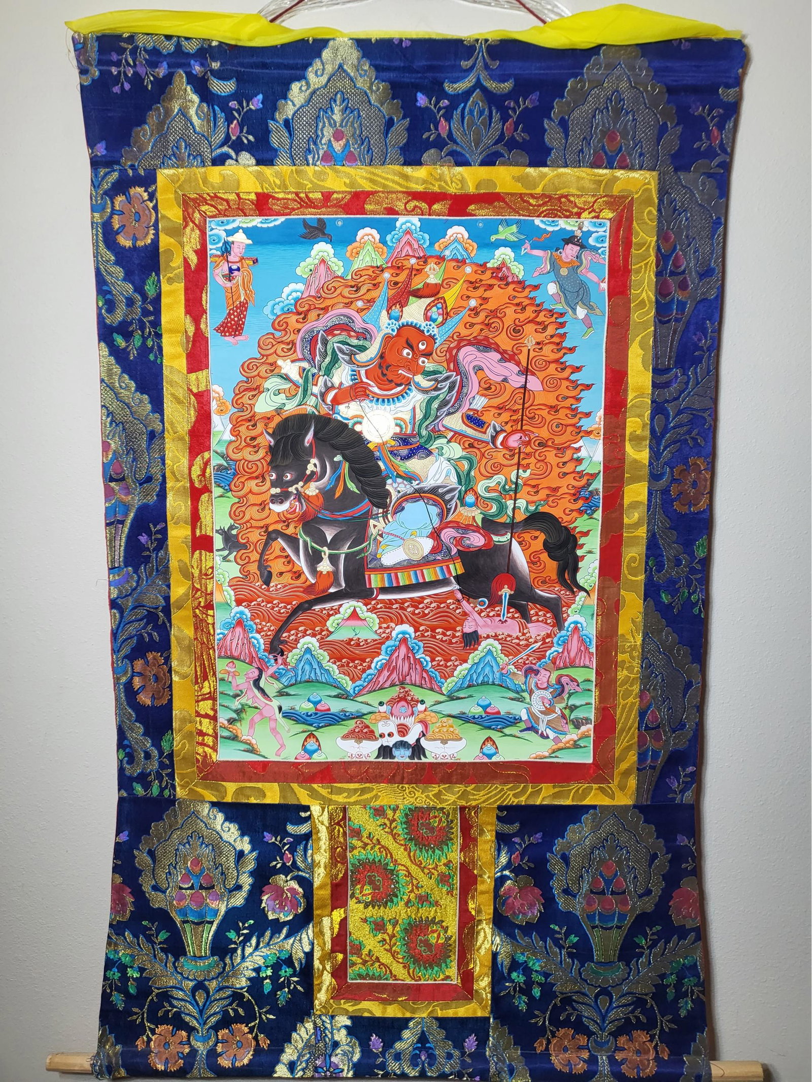 Tsiu Marpo Thangka, 53 X 31: Tsiu Marpo Thangka, 53 X 31