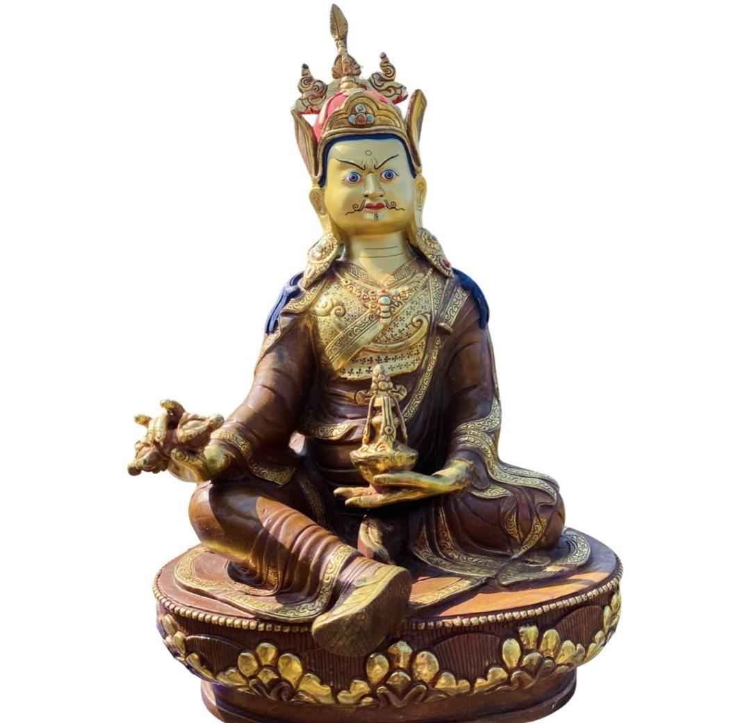 Padmasambhava Buddhist Statue, 14 H: 9 X 14 X 8