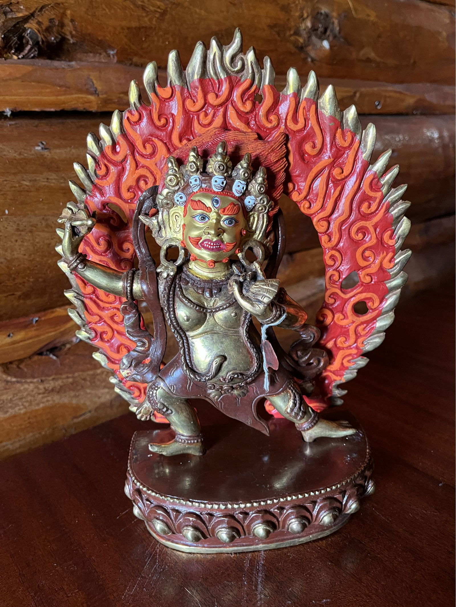 Vajrapani Statue-The Wrathful Deity- 11in Tall, 8in Wide (1 of 4)