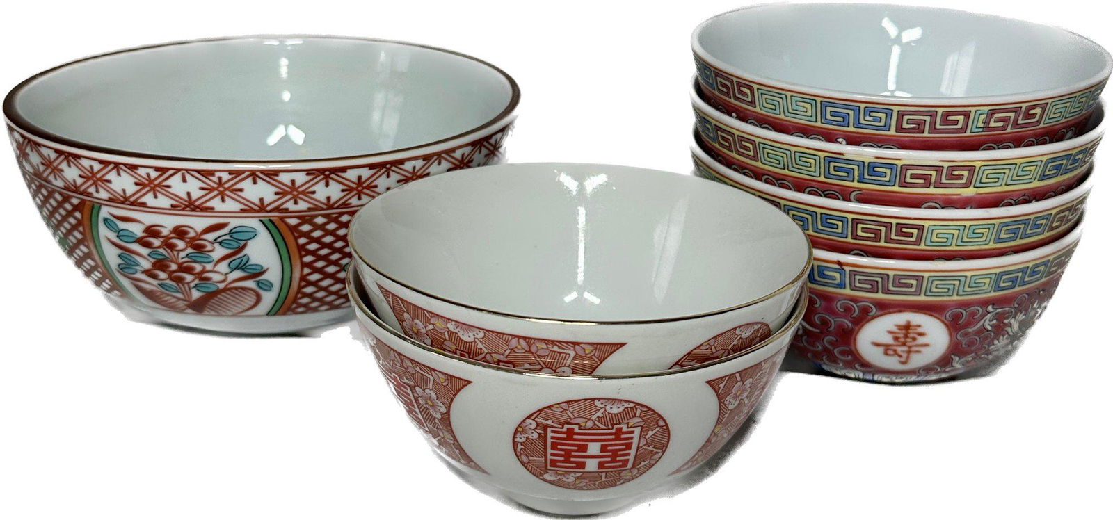 Great China Teacups, Pink Ceramic Asian Teacups, Asian Style Bowl (1 of 9)