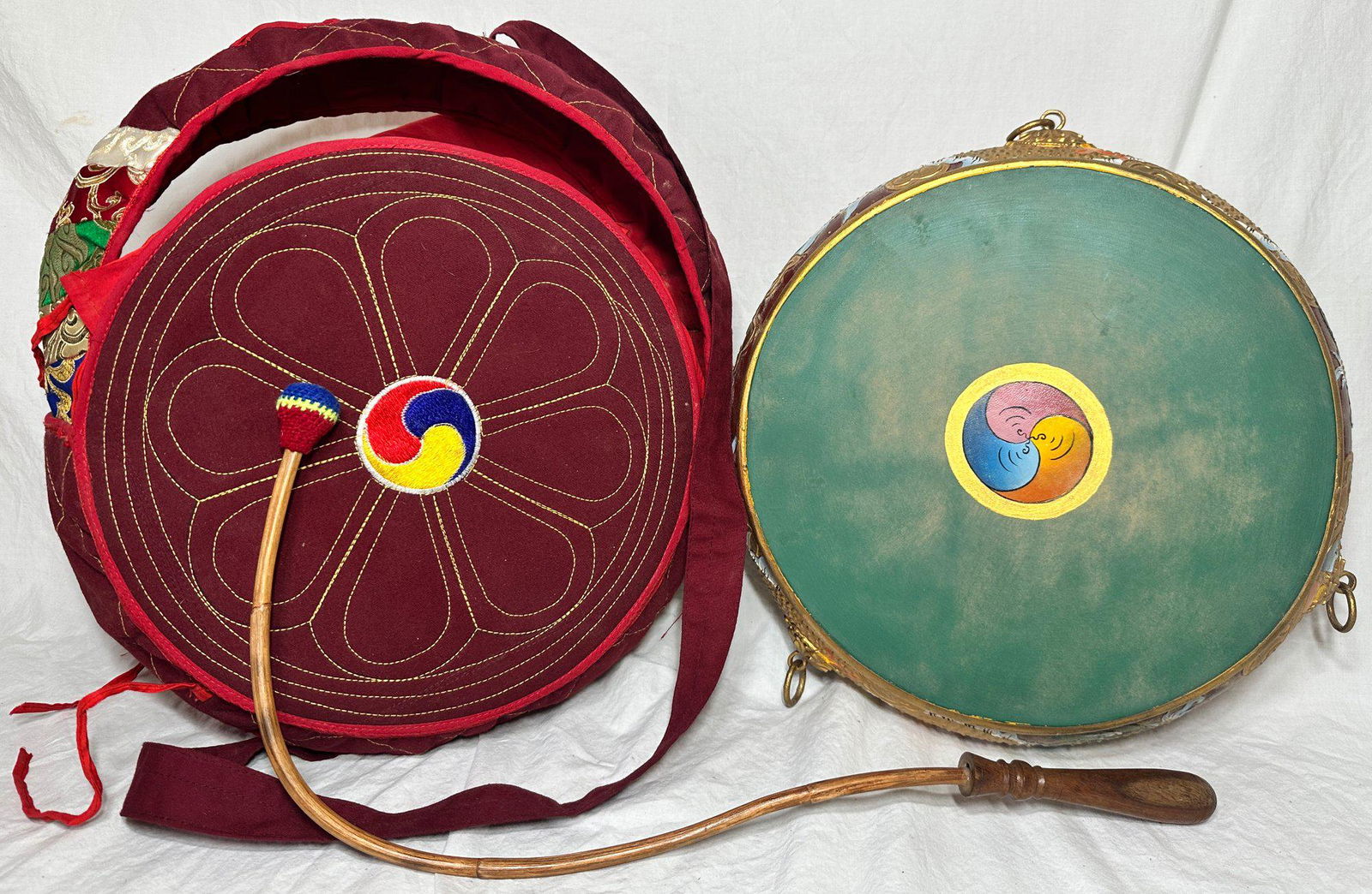 Tibetan Damaru Ritual Drum And Stick (1 of 6)