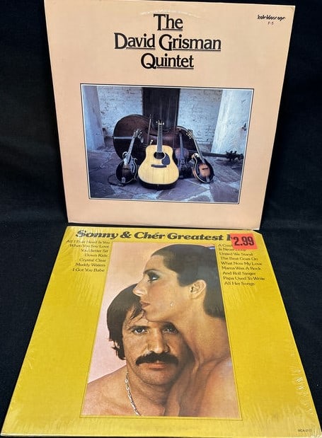 12 Vinyl Records-Merle Haggard, Chet Atkins, Woody Guthrie, David Grisman Quintet And Many More (1 of 7)