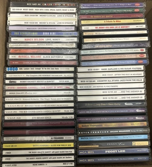 50 CDs Peggy Lee, Nancy Wilson, Crazy Otto, Charlie Byrd, Russell Malone, Joe Newman, Joy Bryan And (1 of 5)