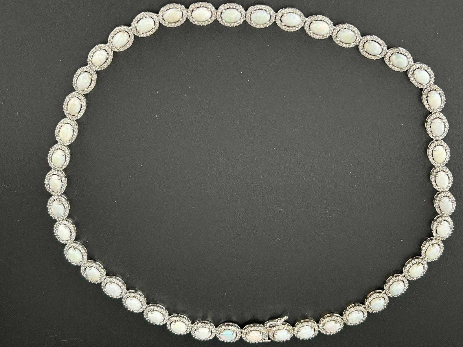 10K Gold Opal And Diamond Necklace Total Weight 28.68 (1 of 9)