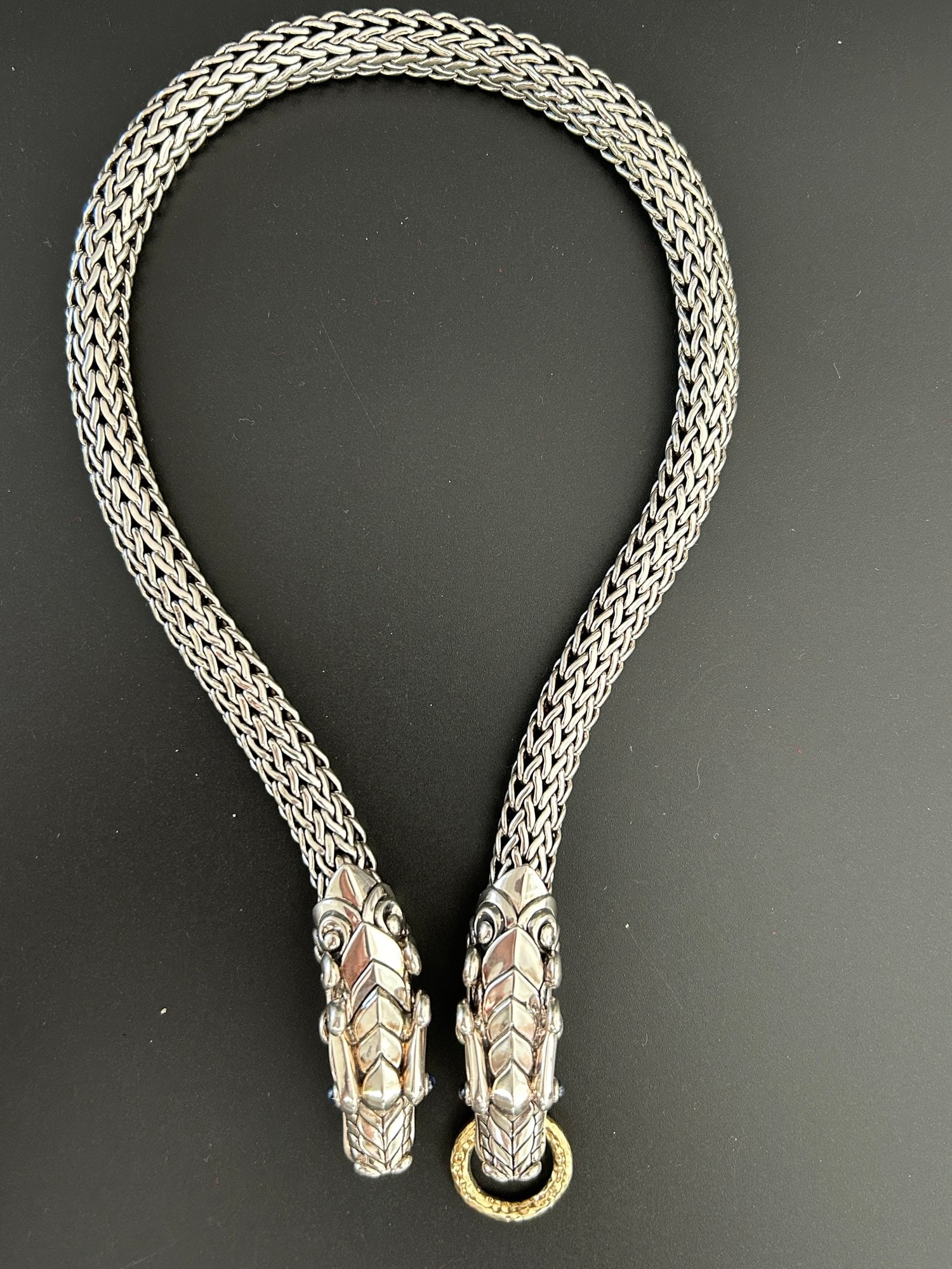 John Hardy Silver Necklace Weighing 184.41 Grams: John Hardy Silver Necklace Weighing 184.41 Grams