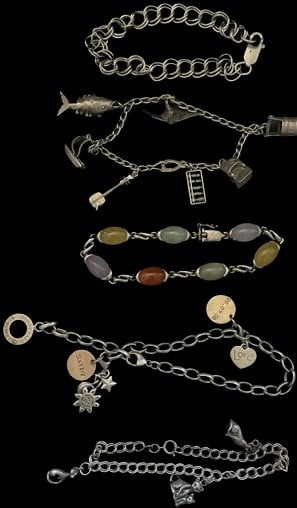 Assorted Silver Bracelets, 4 Sterling Silver (1 of 9)