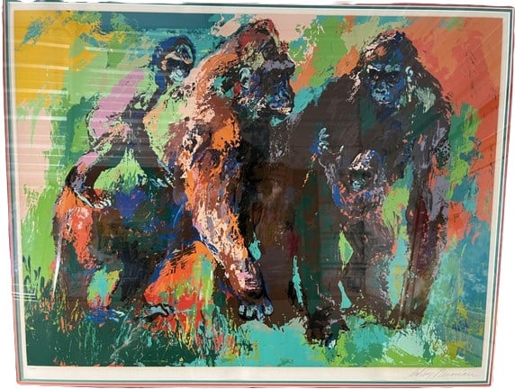 Gorilla Family By Leroy Neiman - 1980 -  Purchased For $2200 (1 of 9)