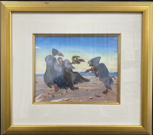 Original Movie Cel Buzzie With Dizzie From The Jungle Book 1967 - Certified: (20x16.5)