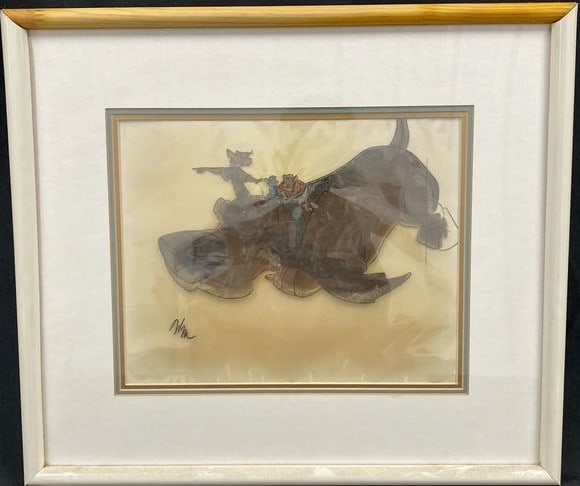 Great Mouse Basil & Toby From The Great Mouse Detective Disney Original Cel Painting (19.5x17) (1 of 6)